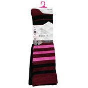 Wholesale - 2pk S/M LADIES FASHION BLACK PATTERN COMPRESSION SOCKS C/P 60, UPC: 194587069601